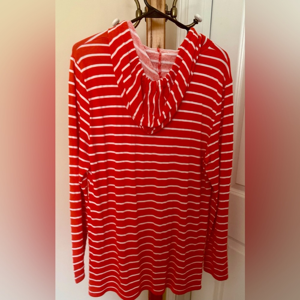 🍓3 for $25 Michael Kors Red and White Striped Hooded Top - Picture 4 of 5